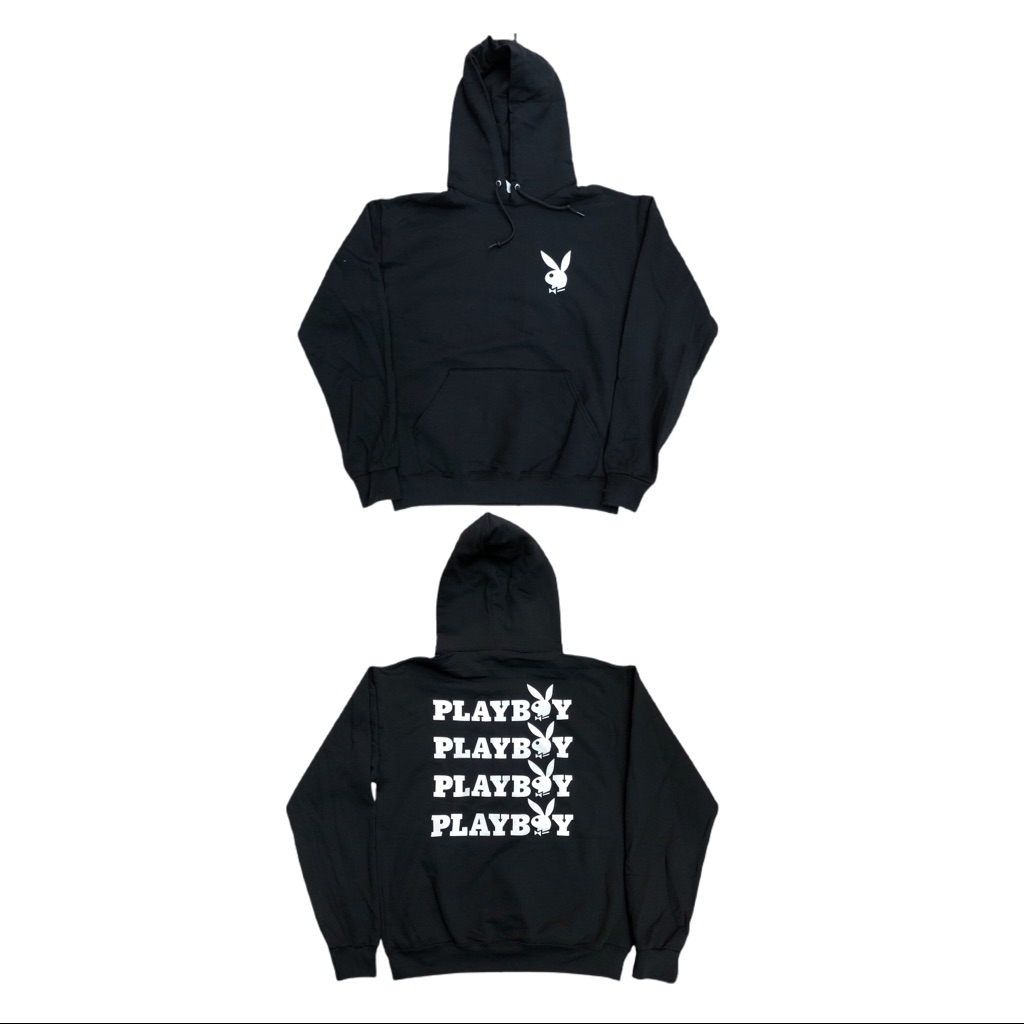 Playboy Black Hoodie Playboy Bunny Unisex